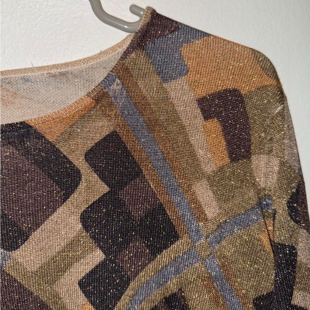 Geometric Patterned Long Sleeve Top - image 2